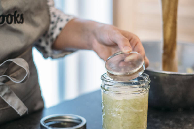 Instrucciones de fermentación: chucrut en vaso