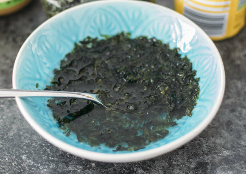 Remojar las algas nori