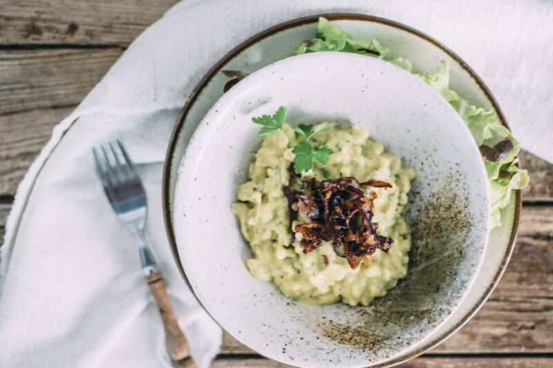 Spaetzle de queso vegano: spaetzle de queso ya hecho