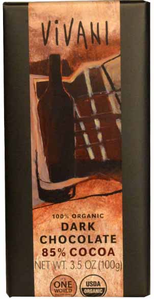 Vivani: Barra de chocolate negro bajo en Carbets.