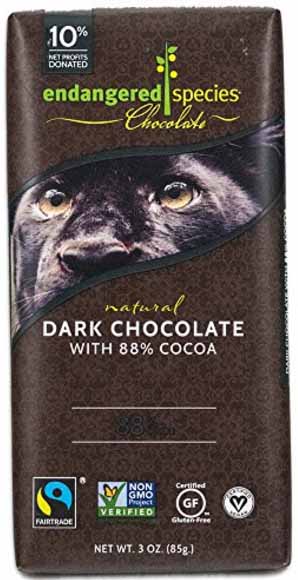 Especies en Peligro de Extinción 88% Chocolate Negro.