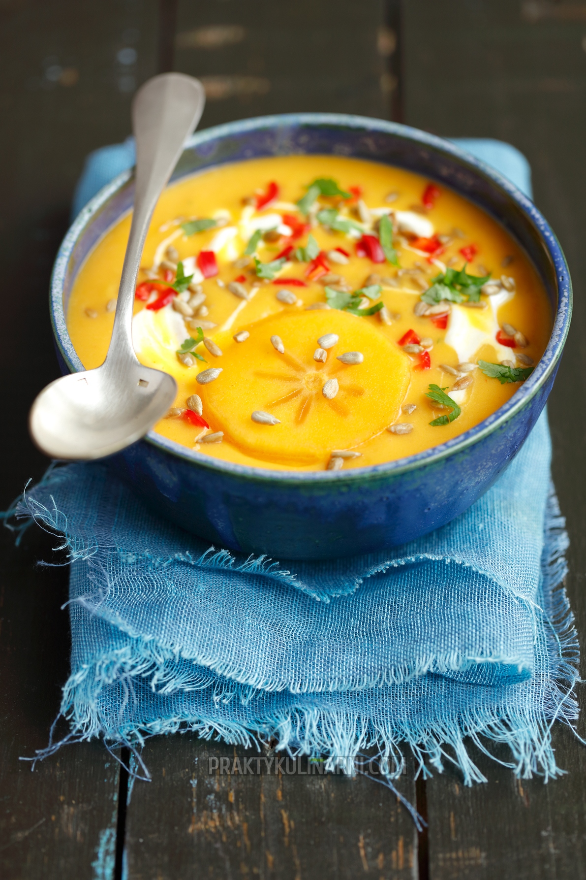 Crema de calabaza con leche de coco