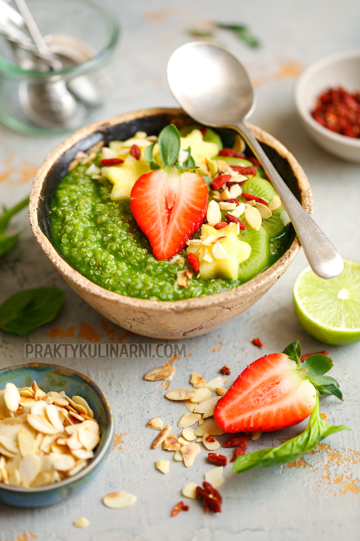Batido de quinua verde