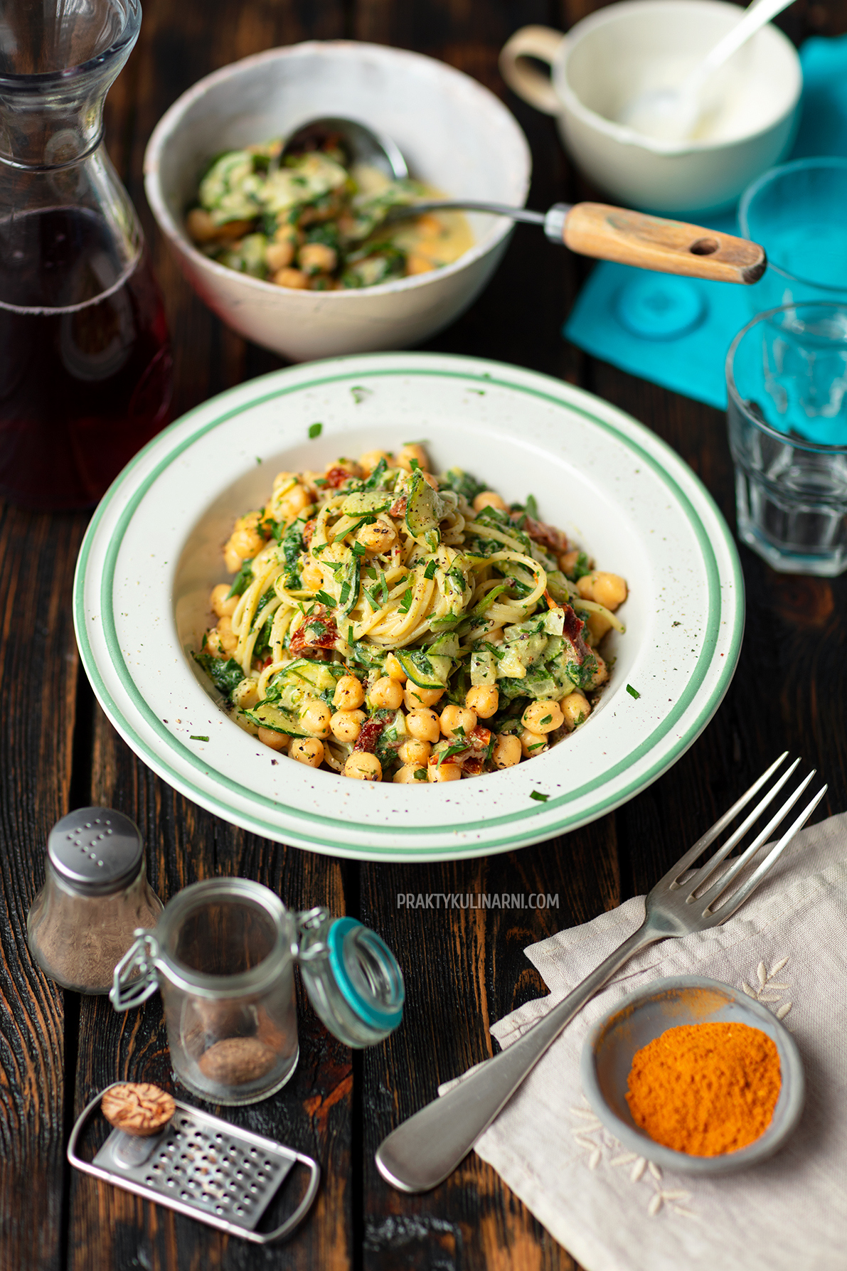 Espaguetis con garbanzos Espaguetis con garbanzos