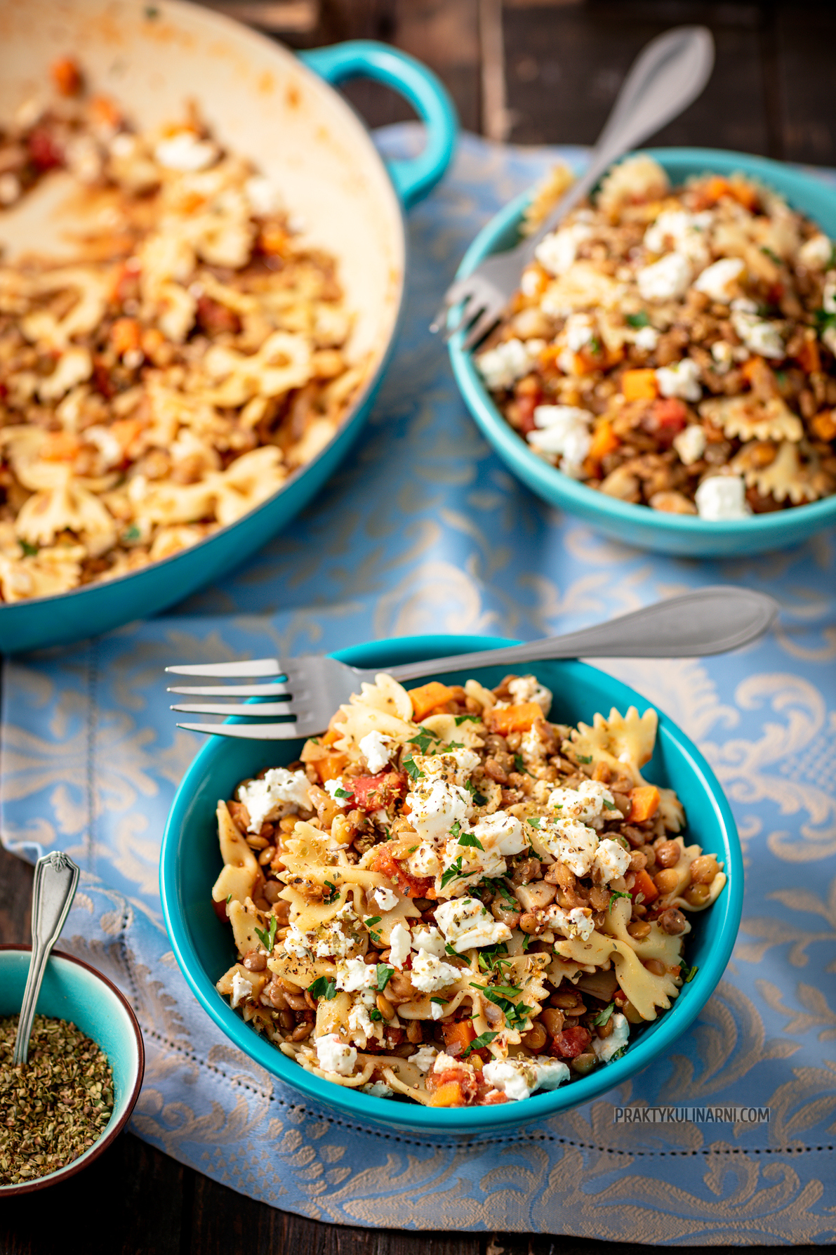 Pasta con lentejas Pasta con lentejas