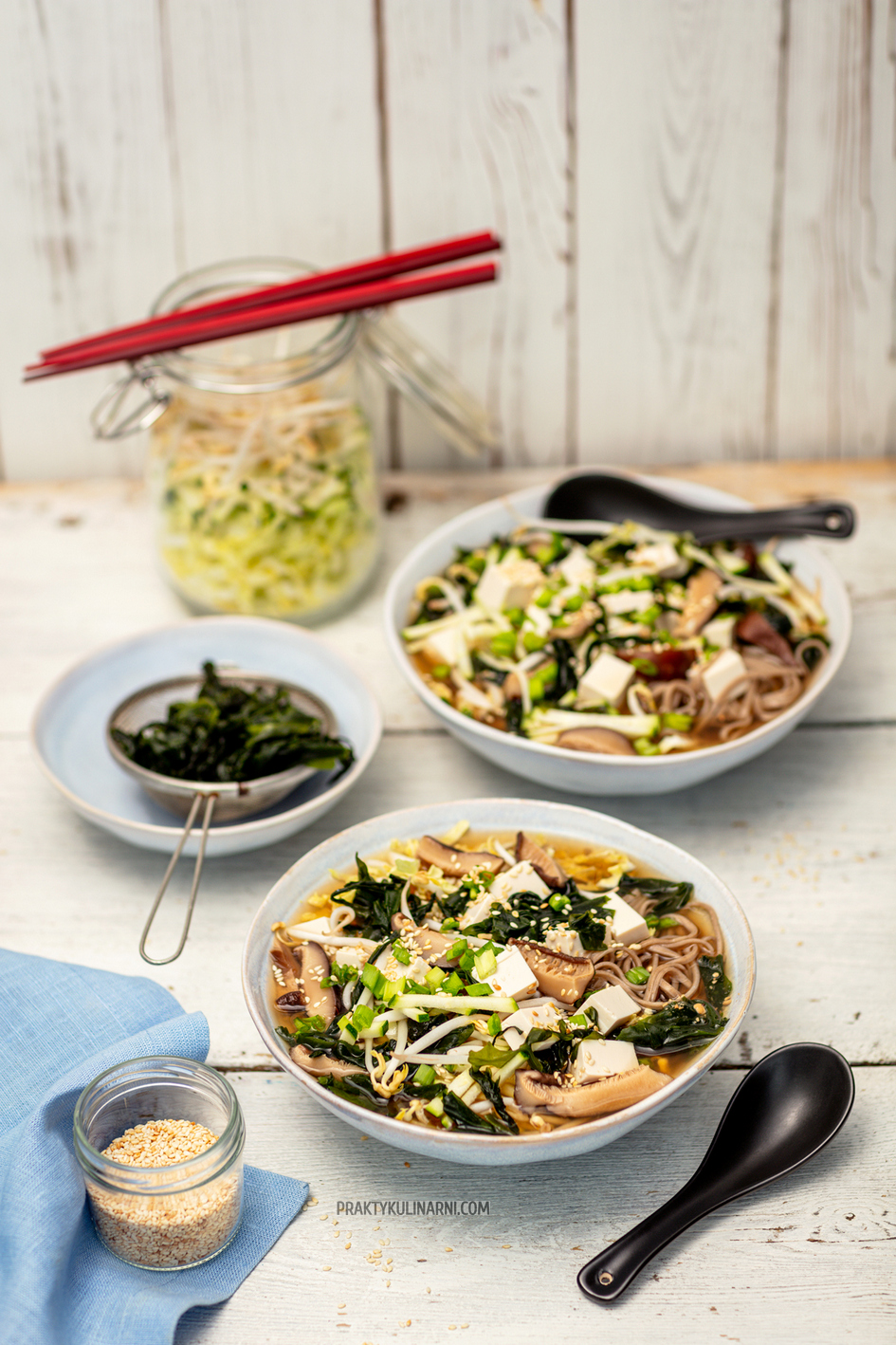 sopa de miso-tofu