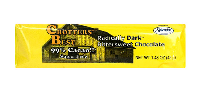 El mejor chocolate amargo endulzado Crotters.