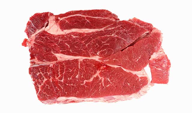 Filete crudo de Chuck Eyes.